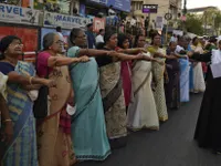 5 triệu phụ nữ Ấn Độ kết bức tường người dài 620km kêu gọi bình đẳng giới
