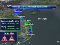 Mưa lớn diện rộng ở Trung Bộ khả năng kéo dài đến 19/10