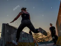 Độc đáo cuộc thi parkour tại Italy