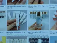 Tràn lan mỹ phẩm mini-zise, hàng tặng dùng thử không rõ nguồn gốc