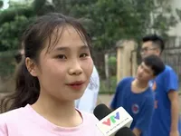 Cô gái duy nhất trong buổi tuyển quân của CLB Bóng rổ Hà Nội Buffaloes