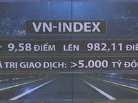 Chứng khoán tăng gần 10 điểm, hút hơn 5.000 tỷ đồng giao dịch