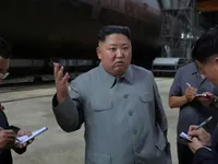 North Korean leader inspects newly-built submarine