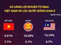 So sánh tỷ lệ lãi M&A giữa Việt Nam và các nước Đông Nam Á