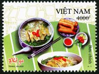 Phở gà, bún chả được tôn vinh trong bộ tem Ẩm thực Việt Nam
