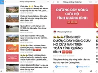 Cập nhật thông tin khẩn về tình hình mưa lũ từ Tổng cục Phòng chống thiên tai trên Zalo