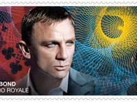 Hình ảnh của các điệp viên 007 được in trên tem