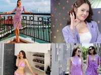 Bảo Thanh, Huyền Lizzie, Lã Thanh Huyền &apos;ào ào&apos; đuổi theo trend tím tử đinh hương