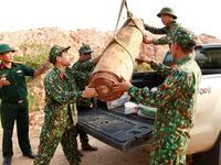 Quảng Ninh di dời thành công quả bom nặng trên 450 kg