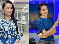 Loạt trang phục dẫn sắc xanh nổi bật của BTV Ngọc Bích