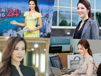 Ngắm gu thời trang công sở ở VTV của Á hậu Thụy Vân