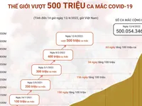 Thế giới vượt 500 triệu ca mắc COVID-19