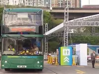 Xe bus hai tầng chạy bằng hydro tại Hong Kong (Trung Quốc)