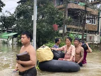 Lũ lụt nghiêm trọng tại Myanmar khiến 5 người tử vong, hàng chục nghìn người phải di dời