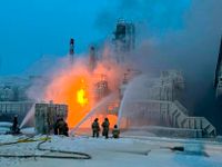Cháy lớn tại tổ hợp sản xuất khí đốt của Nga, nghi do UAV tấn công