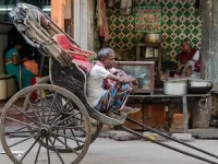 Những người kéo xe ở Ấn Độ tuyệt vọng trong nắng nóng