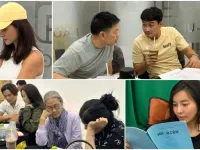 Kim Tuyến, Cao Thái Hà tất bật tập kịch bản phim “Mẹ biển”