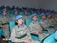 Vietnamese peacekeepers hailed back home