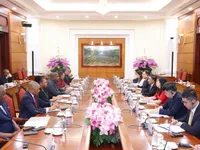 Officials of Vietnamese, Mozambican parties hold talks