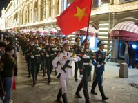 Đoàn Quân đội nhân dân Việt Nam tham gia buổi sơ duyệt Lễ duyệt binh trên Quảng trường Đỏ