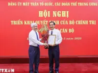 Ông Nguyễn Thái Học làm Phó Bí thư Đảng ủy Mặt trận Tổ quốc, các đoàn thể Trung ương