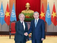 Party chief welcomes UN Secretary-General in Ha Noi