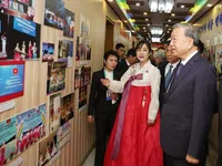 Party chief visits DPRK kindergarten, attends WPK's anniversary show