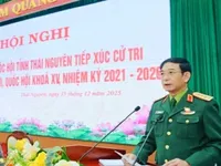 General Phan Van Giang meets voters in Thai Nguyen province