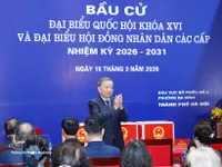 Party General Secretary casts ballot in Hanoi's Ba Dinh ward