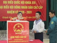 Truong Sa voters cast early ballots for NA, local council elections