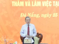 Top leader urges Da Nang city to develop into major national growth pole