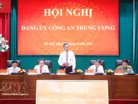 Top leader hails crime-fighting efforts, sets security tasks for second half