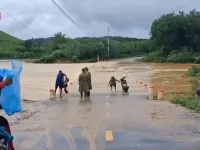 Heavy rain floods residential areas