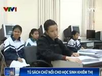 Tủ sách chữ nổi cho học sinh khiếm thị