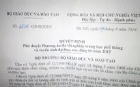Bộ GD-ĐT chính thức công bố phương án kỳ thi chung 2015