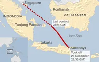 Máy bay AirAsia mất tích: Xác định tọa độ rơi xuống vùng biển Indonesia