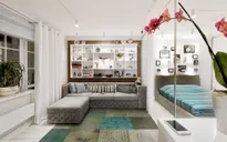 Căn hộ 55m2 rộng rãi nhờ bố trí nội thất hợp lý