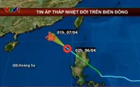 Áp thấp nhiệt đới di chuyển vào Biển Đông