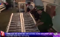 Bắt giữ 24 khẩu súng săn, thuyền viên nhảy sông bỏ trốn