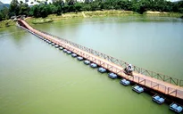 Điện Biên: Sử dụng cầu phao tạm thay thế cầu treo bị hỏng