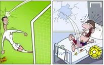 Biếm họa bóng đá: Ronaldo không biết ghi bàn, Messi nằm viện dài hạn