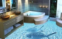 Gạch 3D ảo diệu biến ngôi nhà thành thủy cung “trong nháy mắt”