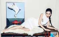 Angelababy khoe vẻ đẹp tinh khôi với đầm trắng