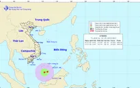Vùng áp thấp mạnh lên thành áp thấp nhiệt đới