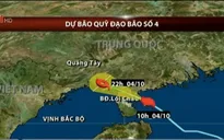 Bão số 4 có khả năng đổi hướng di chuyển