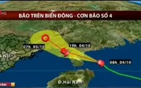 Bão số 4 đang ở trong giai đoạn mạnh nhất