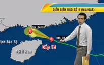 Hoàn lưu bão số 4 mở rộng, từ đêm nay mưa to ở một số khu vực
