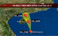 Bão số 1 di chuyển theo hướng Bắc Tây Bắc và mạnh dần lên
