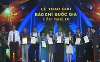 9 giải A được trao tại giải Báo chí Quốc gia lần thứ IX