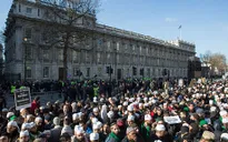 Anh: Người Hồi giáo biểu tình phản đối tòa soạn Charlie Hebdo
